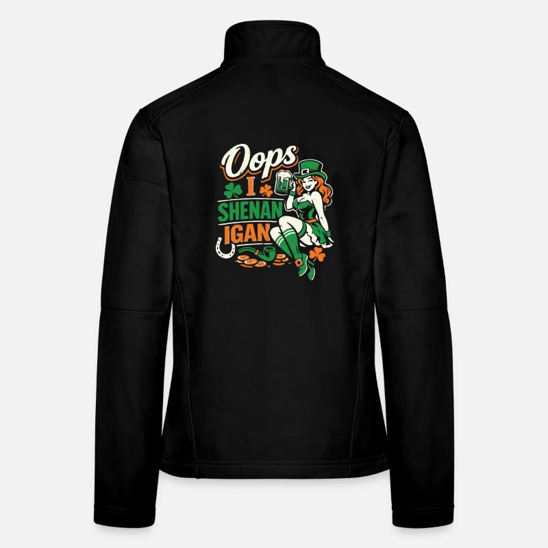 Oops I Shenanigan | Leprechaun St Patrick's Girl Frauen Softshelljacke
