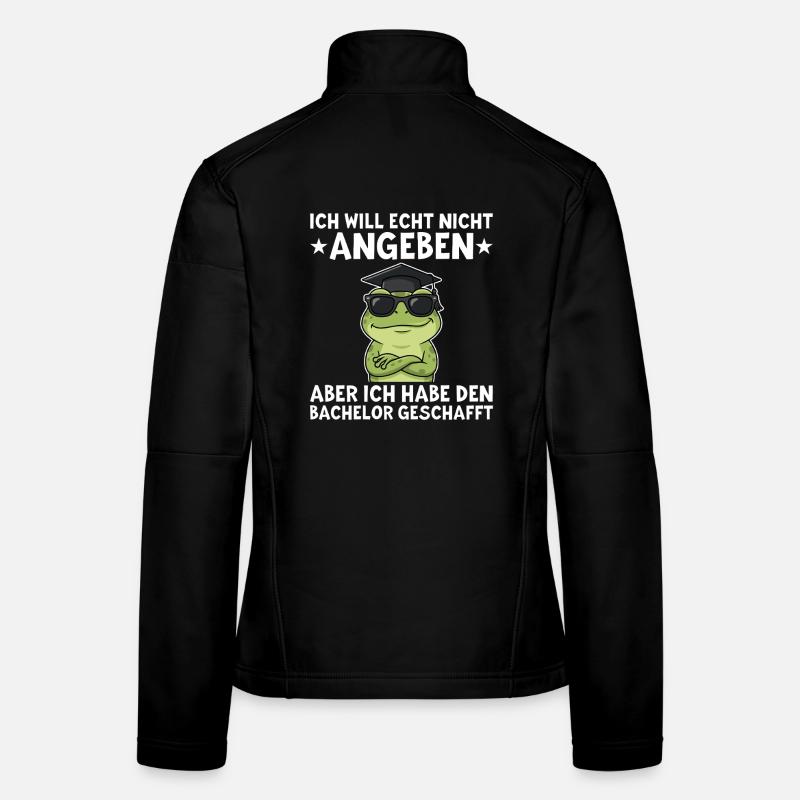 Bachelor Bestanden Frosch Abschluss Geschenk Frauen Softshelljacke