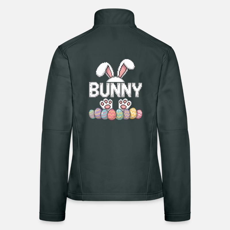 Bunny Easter Pixel Shirt – Easter Bunny Gamer Women's Softshell Jacket