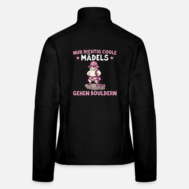 Bouldern Schaf Coole Mädels Klettern Geschenk Frauen Softshelljacke