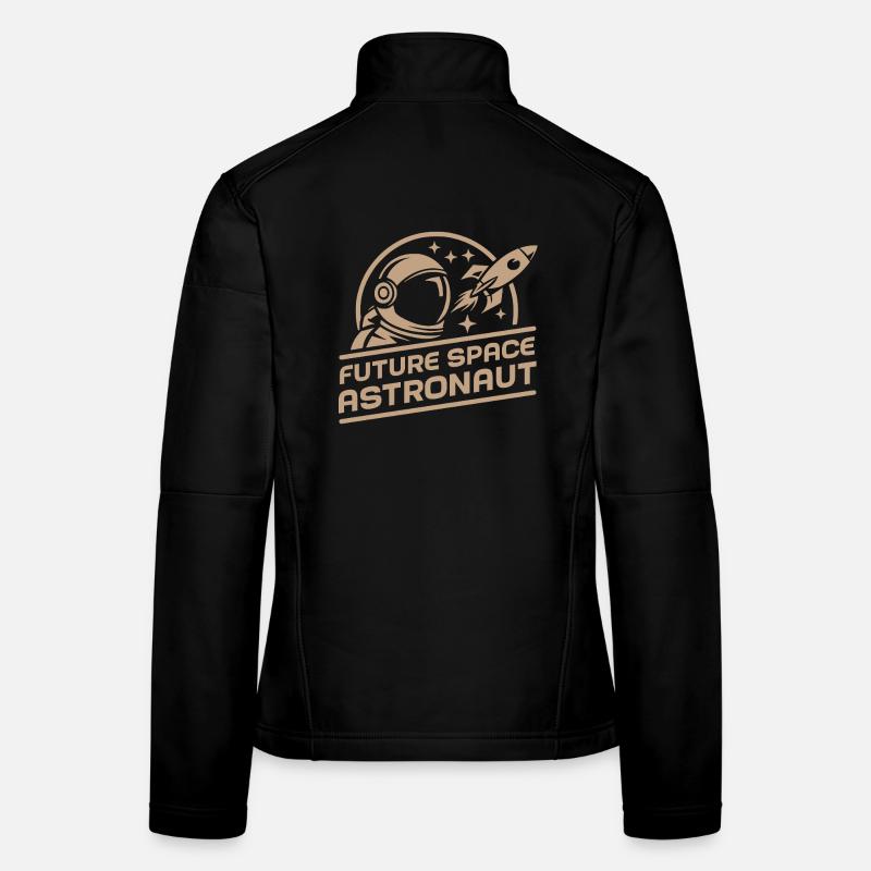 Future Space Astronaut Retro Weltraum Abenteuer Frauen Softshelljacke