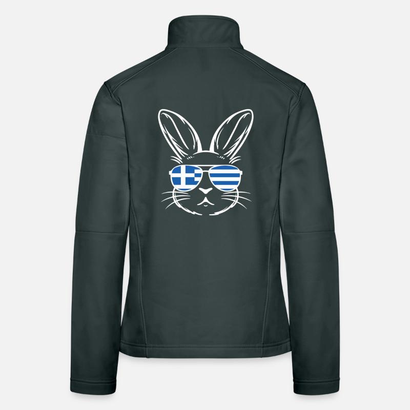 Greek Easter Greek Flag Easter Rabbit Women's Softshell Jacket