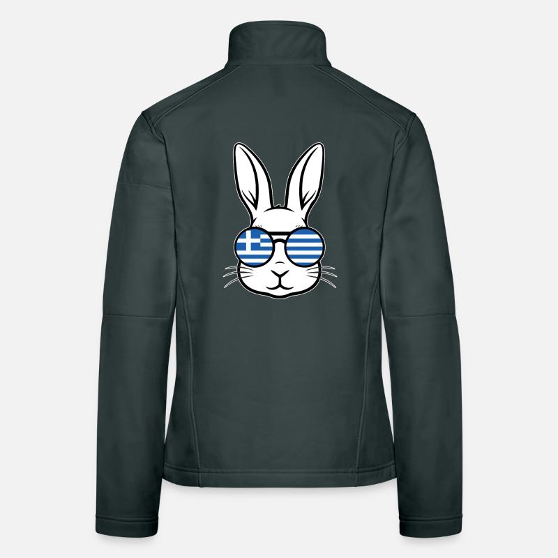 Greek Easter Greek Flag Easter Rabbit Bunny Women's Softshell Jacket