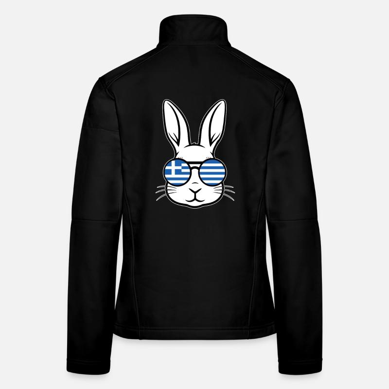 Greek Easter Greek Flag Easter Rabbit Bunny Women's Softshell Jacket