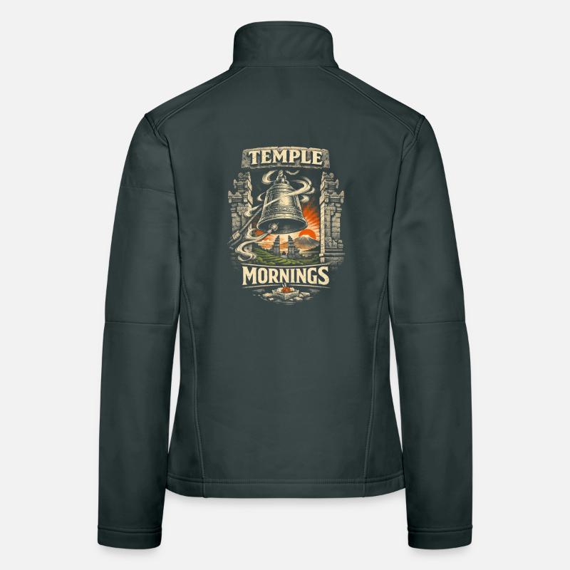 Bali Reise Temple Mornings Frauen Softshelljacke