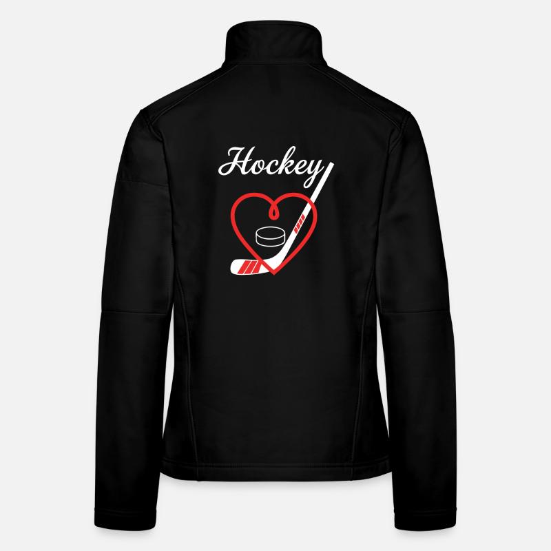Eishockey Herz Puck Schläger Frauen Softshelljacke