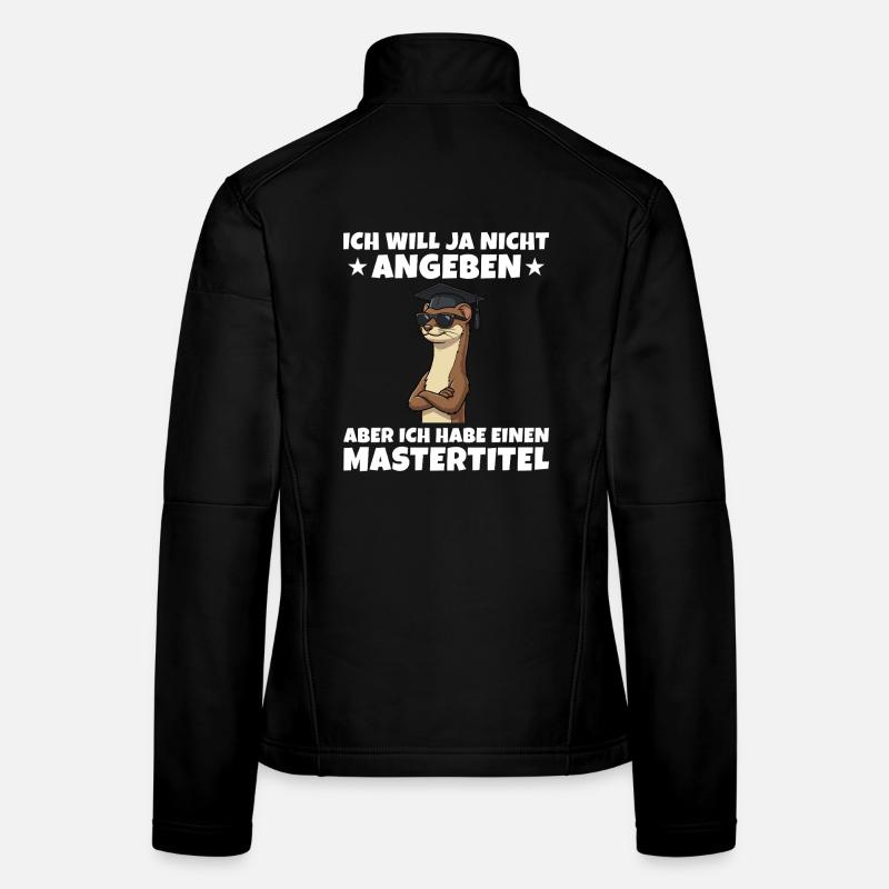 Mastertitel geschafft Wiesel Studium Abschluss - Frauen Softshelljacke - Schwarz