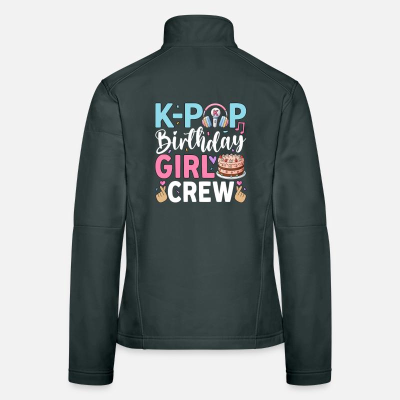 Équipe des filles d’anniversaire K-Pop Veste en tissu softshell Femme