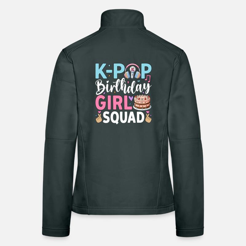 Escouade des filles d’anniversaire K-Pop Veste en tissu softshell Femme