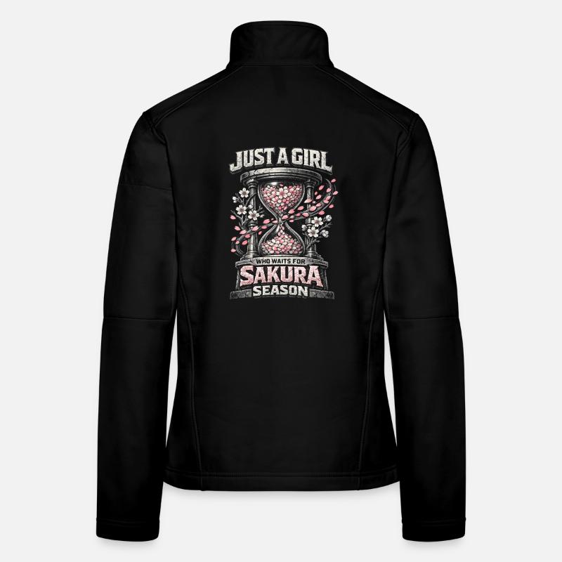 Fleurs de cerisier Sakura Fleurs de cerisier Veste en tissu softshell Femme