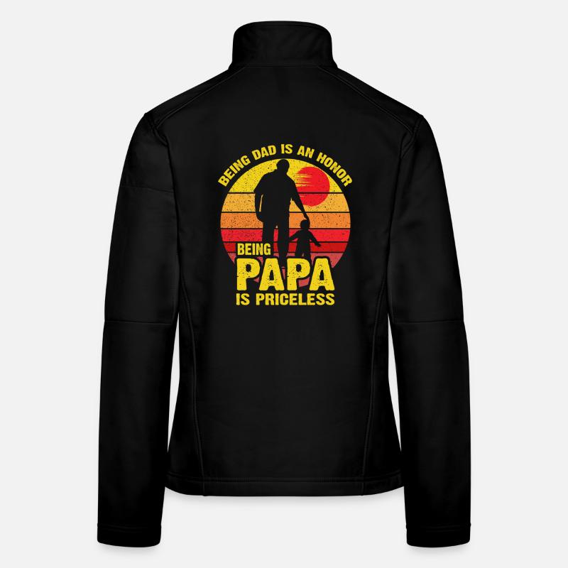 Papa Is Priceless: Dad Honor Women's Softshell Jacket