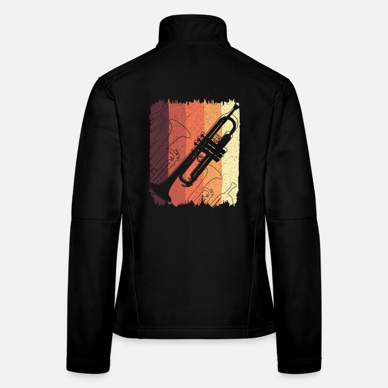 Trumpet Graffiti on Sunset Stripes Women's Softshell Jacket