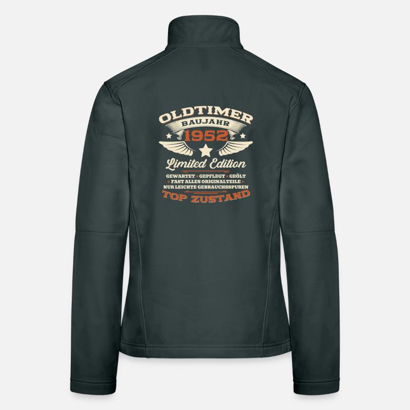 74. Geburtstag Geschenk Mann Oldtimer 1952 Legende Frauen Softshelljacke