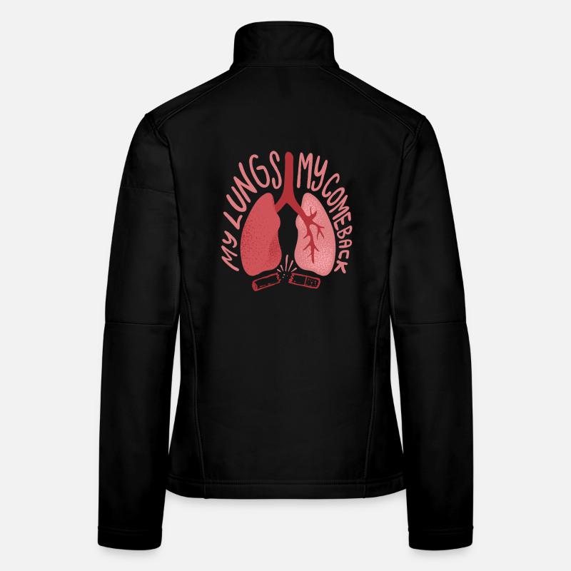 Nichtraucher Ex Raucher My Lungs My Comeback Frauen Softshelljacke