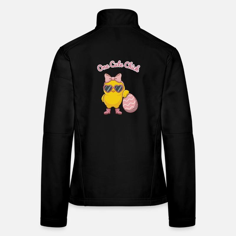 Süßes Küken mit Herzbrille Frauen Softshelljacke