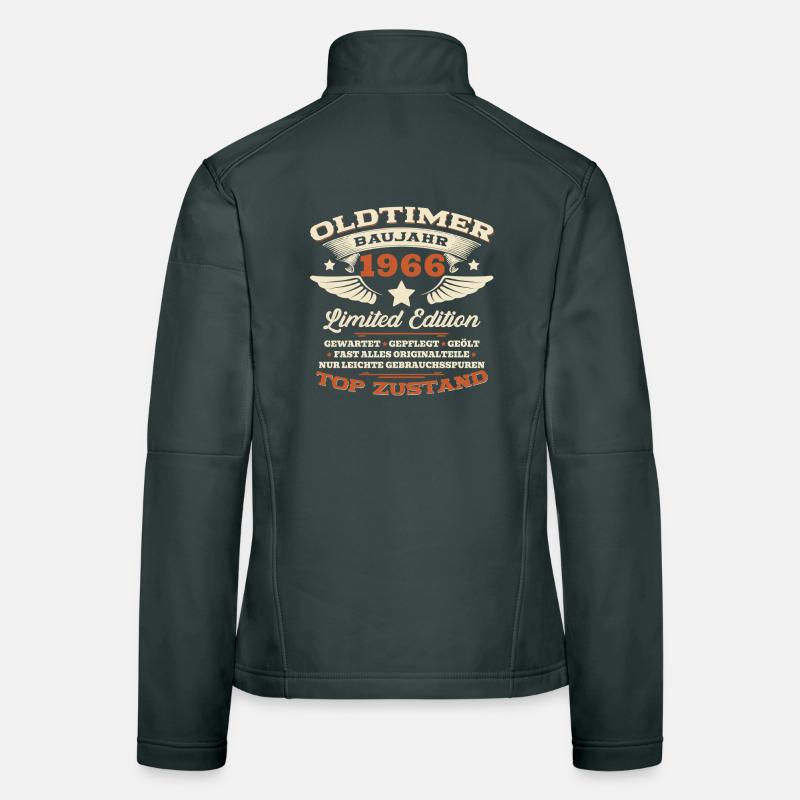 60. Geburtstag Geschenk Mann Oldtimer 1966 Legende Frauen Softshelljacke