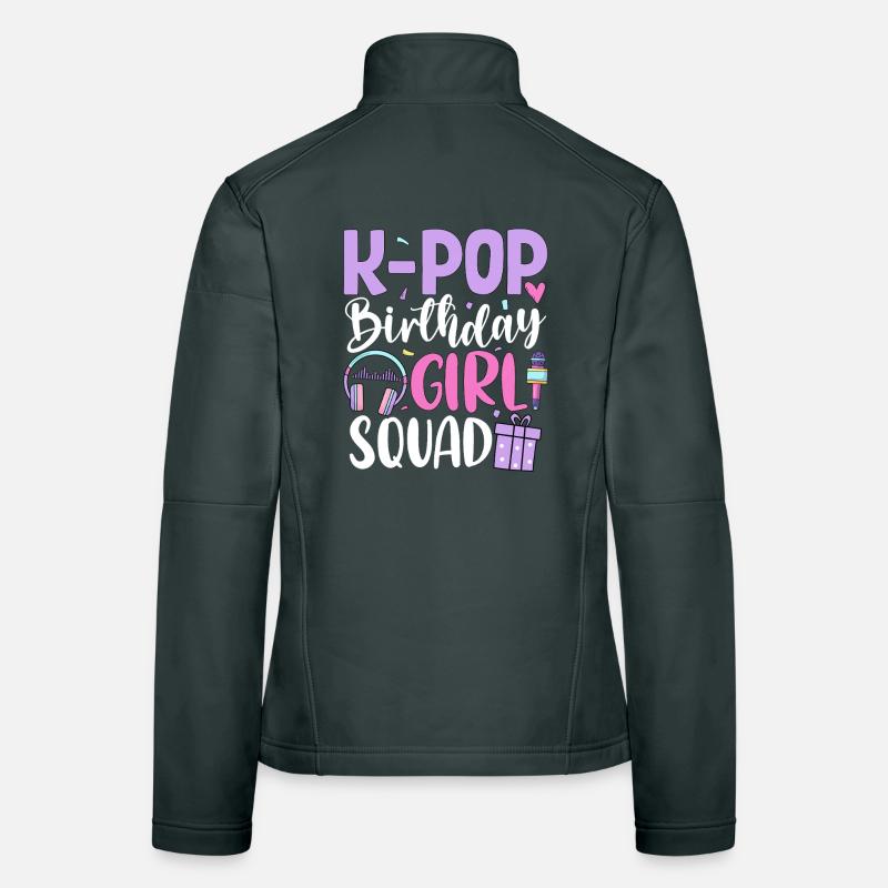 Équipe des filles d’anniversaire K Pop Veste en tissu softshell Femme