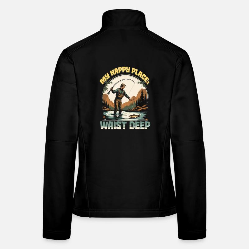 Pêche à la mouche Pêcheurs à la mouche Veste en tissu softshell Femme