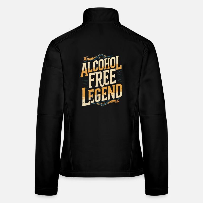 Antialkoholiker Abstinent Alcohol Free Legend Frauen Softshelljacke