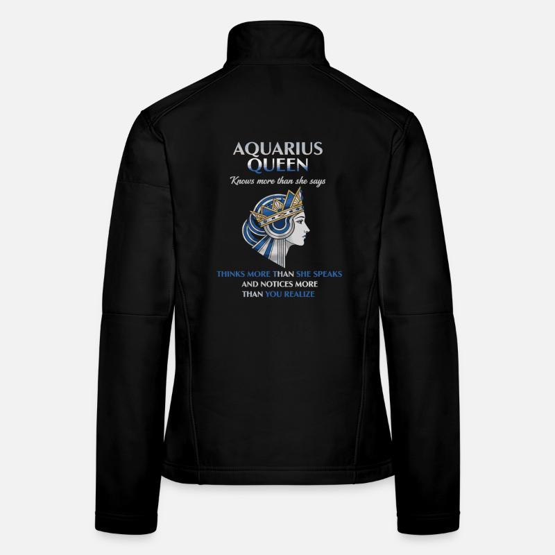 Aquarius Queen Sternzeichen Wassermann Frauen Softshelljacke