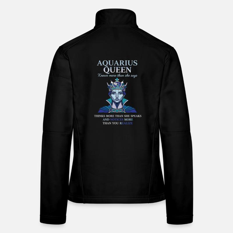 Aquarius Queen Sternzeichen Wassermann Frauen Softshelljacke