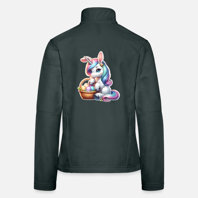 Pâques de la licorne Veste en tissu softshell Femme