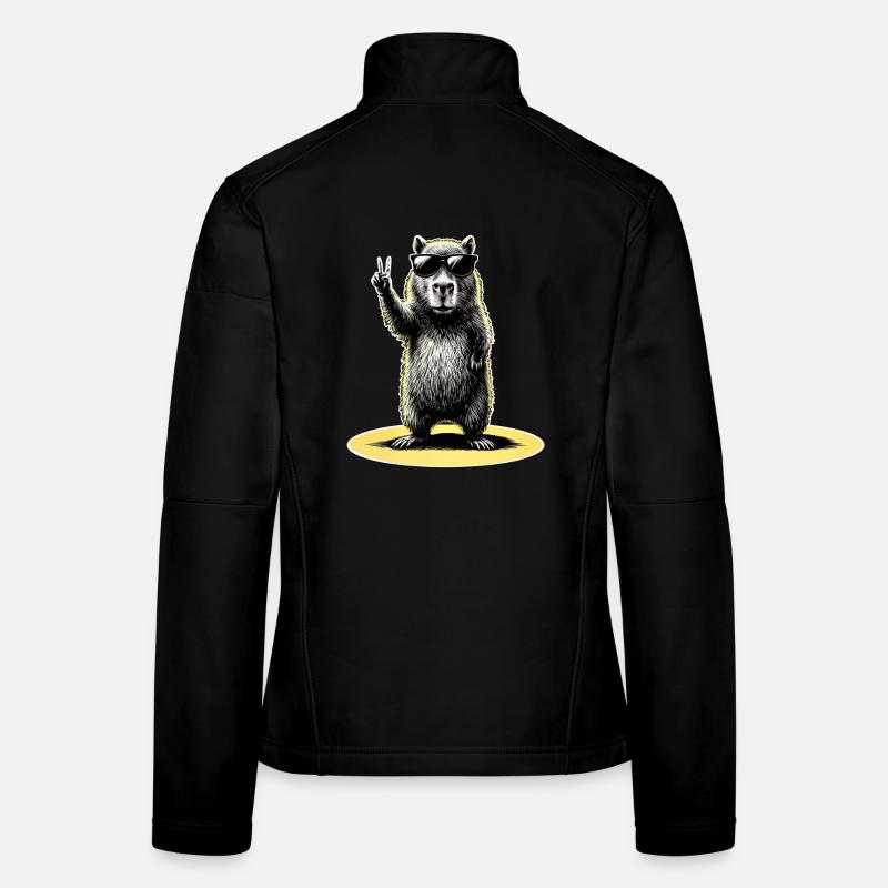 Capybara Peace Frauen Softshelljacke