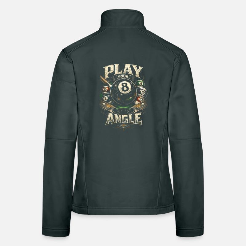 8-Ball Billiards Play Your Angle Women's Softshell Jacket