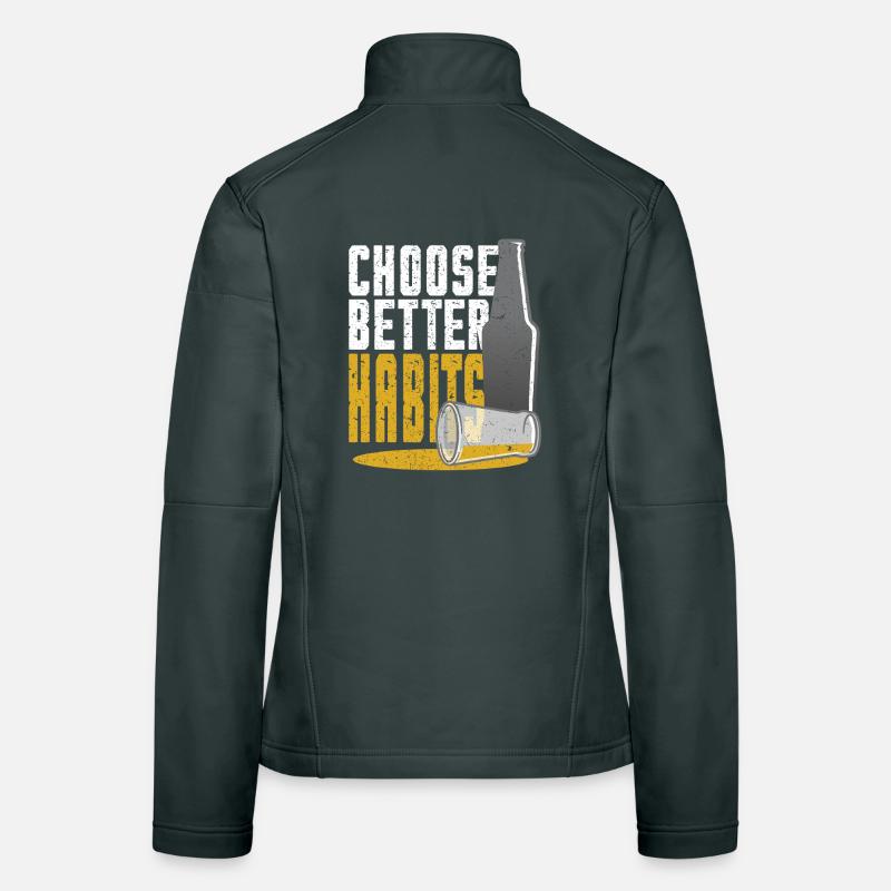 Antialcoholic Abstinent Choose Better Hapits Women's Softshell Jacket