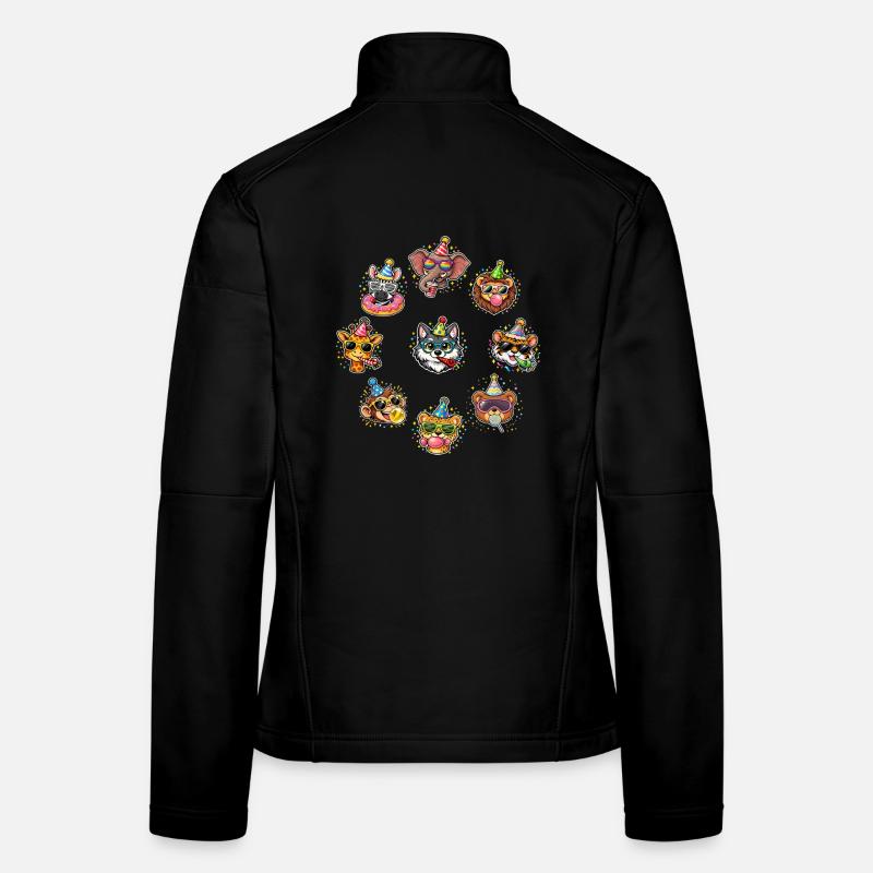 Tierzoo-Party Dschungel-Zoo-Geburtstagsparty Frauen Softshelljacke