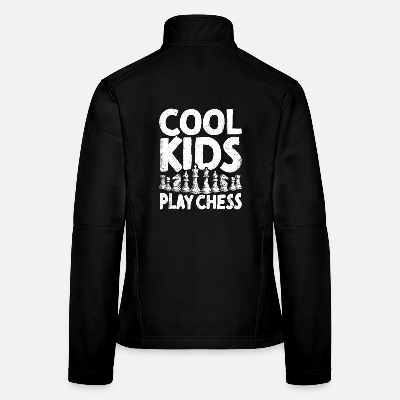Les enfants cool jouent aux échecs Joueurs d’échecs Veste en tissu softshell Femme