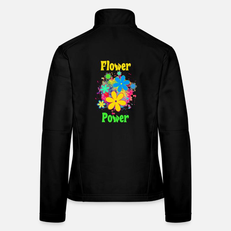 flower power Women's Softshell Jacket