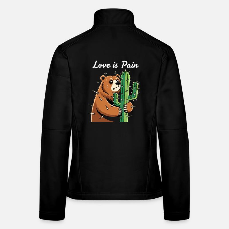 Douleur de cactus dans les bras d’ours Veste en tissu softshell Femme