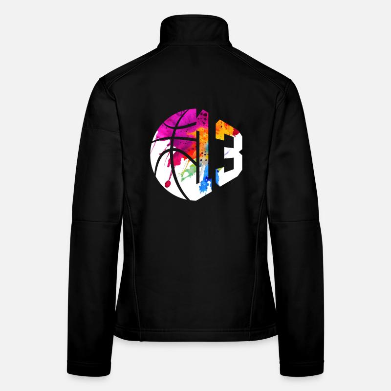 NR. 13 NUMMER 13 BASKETBALL 13. GEBURTSTAG Frauen Softshelljacke