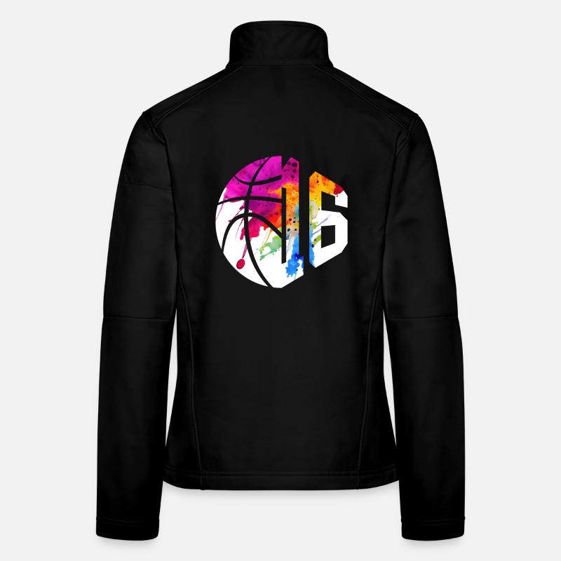 NON. 16 NUMÉRO 16 BASKET 16E ANNIVERSAIRE Veste en tissu softshell Femme
