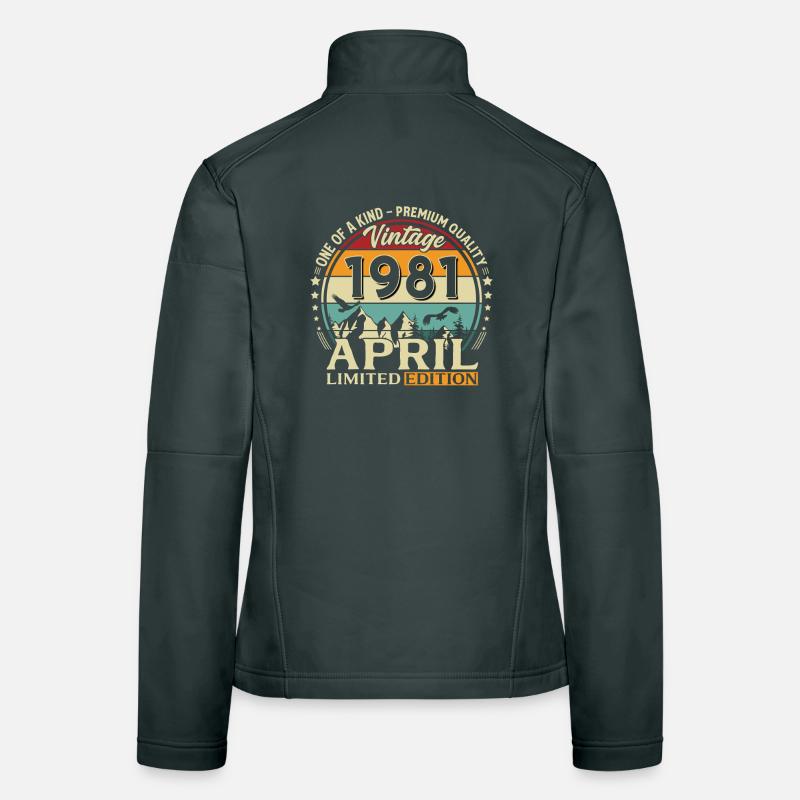 45. Geburtstag Geschenk Mann Original April 1981 Frauen Softshelljacke