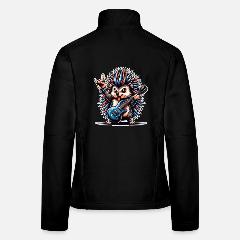 E Gitarre Igel Gitarrist Rock N Roll Frauen Softshelljacke