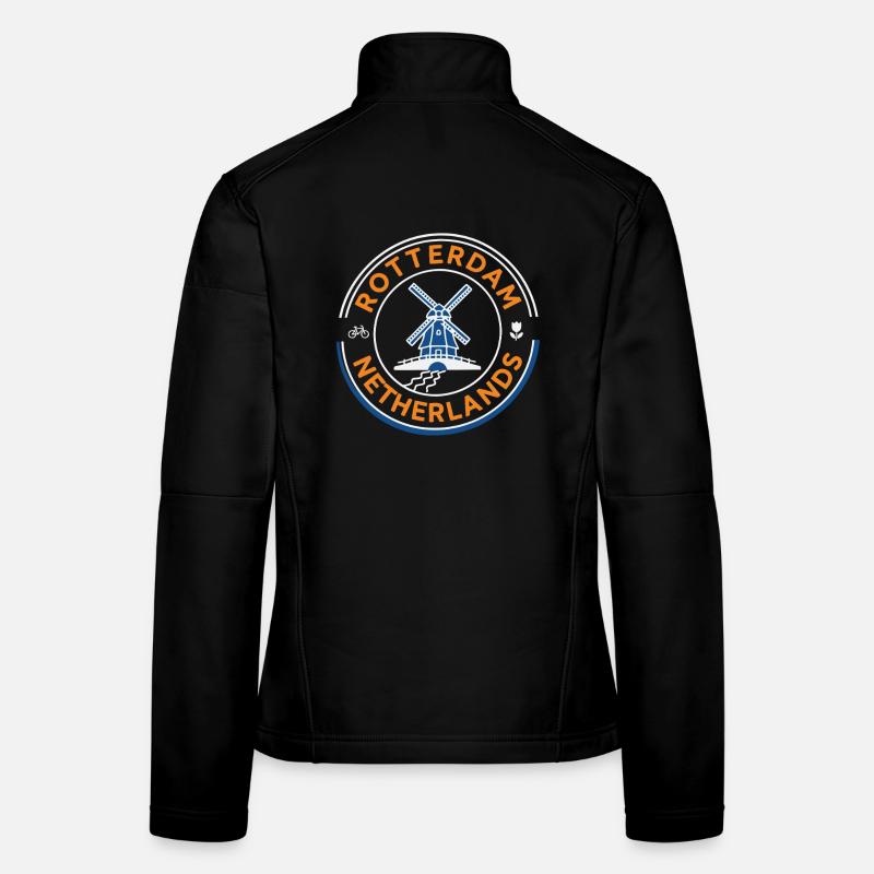 Rotterdam Netherlands Windmühle Holland Frauen Softshelljacke