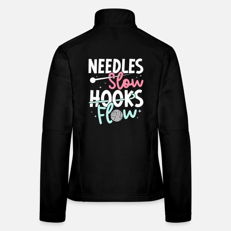 Häkelnadeln Flow Crocheter Frauen Softshelljacke