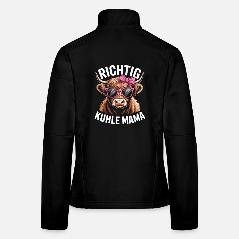 Muttertag Richtig Kuhle Mama - Beste Mutter - Frauen Softshelljacke - Schwarz