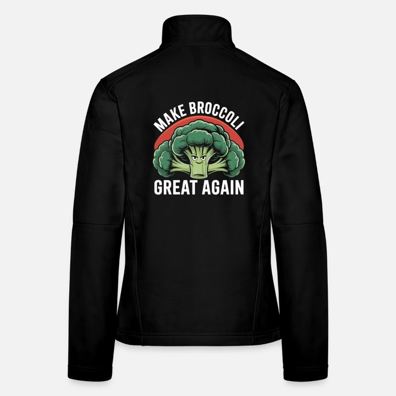 Vegan Vegetable T-Shirt Broccoli Women's Softshell Jacket