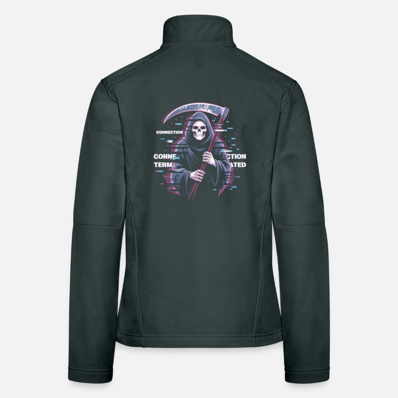 Verbindung Abgebrochen Shirt Sensenmann Tech Frauen Softshelljacke