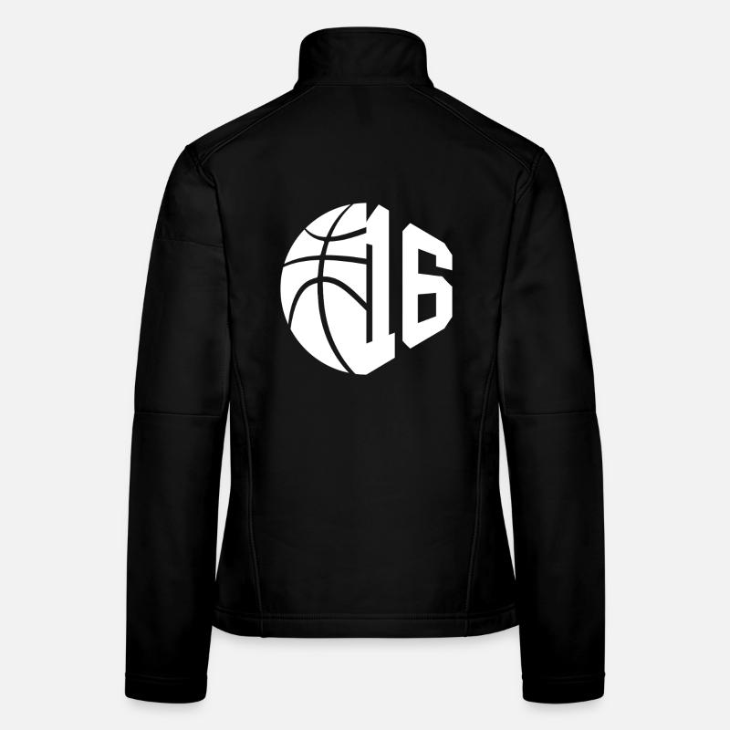NON. 16 NUMÉRO 16 BASKET 16E ANNIVERSAIRE Veste en tissu softshell Femme