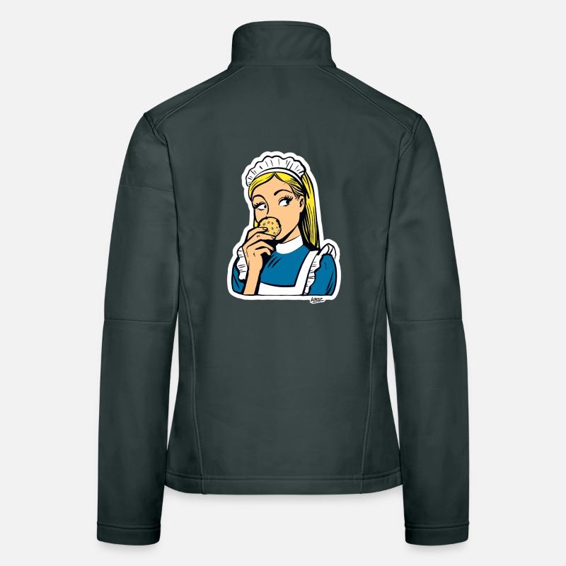 Maid and Cookie Pop Art Women's Softshell Jacket