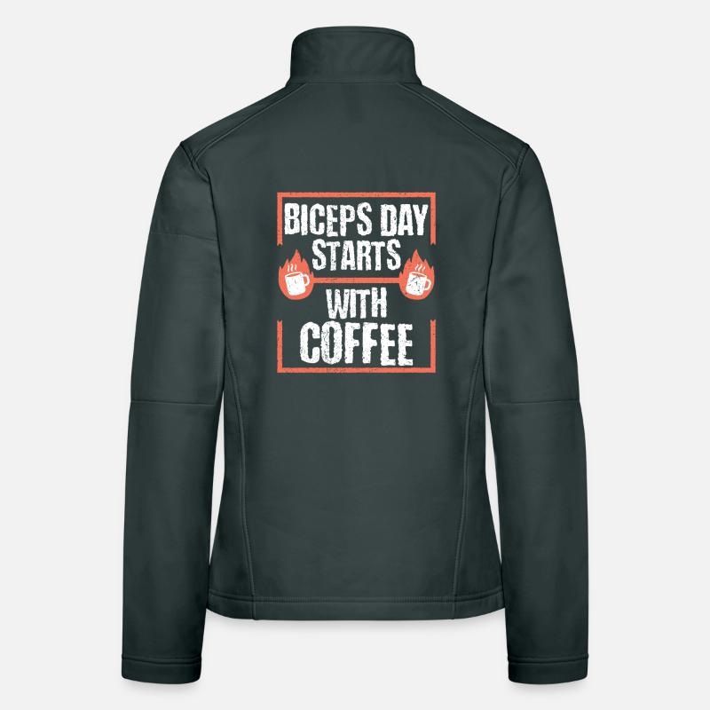 Biceps Bicep Training Bodybuilder Gym Women's Softshell Jacket