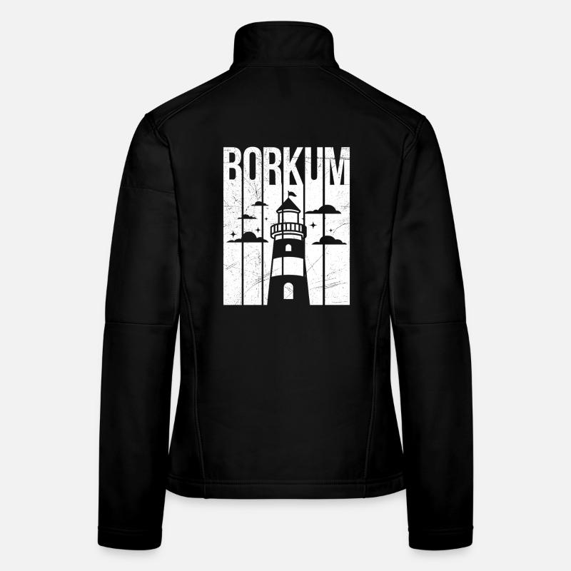 Borkumer Insel BORKUM Nordsee Urlaub Lustig Frauen Softshelljacke