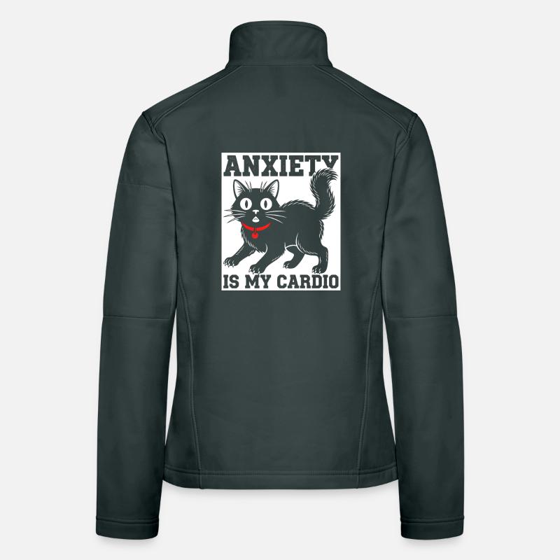 L’anxiété, c’est mon chat cardio Veste en tissu softshell Femme
