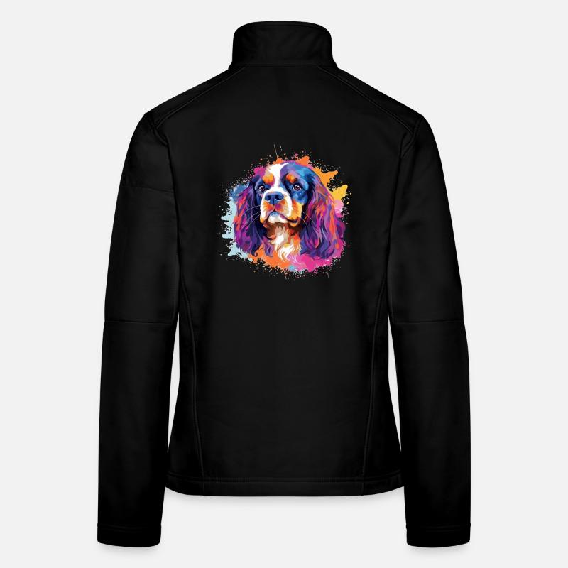 Portrait éclaboussant d’épagneuil vibrant Veste en tissu softshell Femme