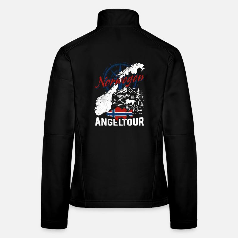Norwegen Angeltour - Angler Geschenk Frauen Softshelljacke