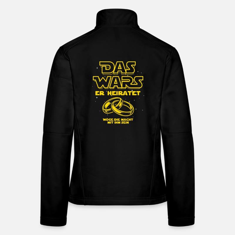 JGA Das Wars. Er heiratet - Eheringe Frauen Softshelljacke